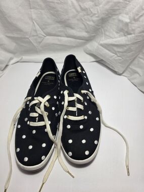 Keds Black Polka Dot Sneakers with Cream Laces